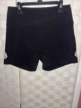 Darc Sport Black Women's Athletic Shorts with Side Logos